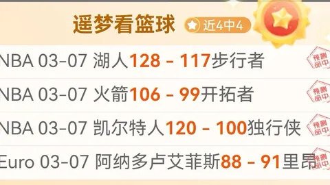 周五305NBA附加赛分析：黄蜂对魔术专家推荐